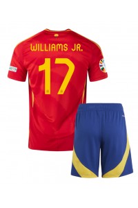 Spanje Nico Williams #17 Babytruitje Thuis tenue Kind EK 2024 Korte Mouw (+ Korte broeken)